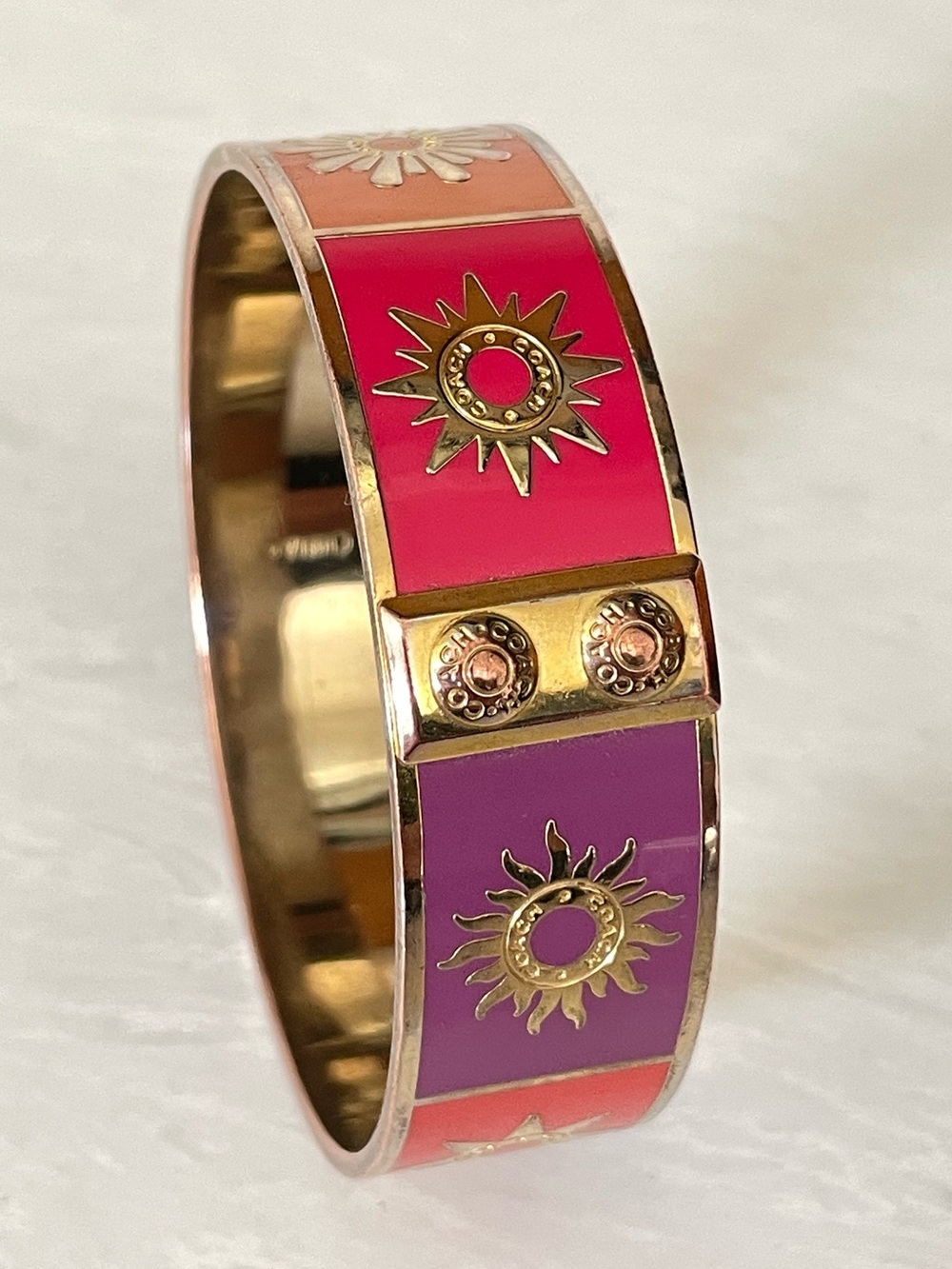 Coach + Tony Duquette Colab- Sunburst Bangle Bracelet